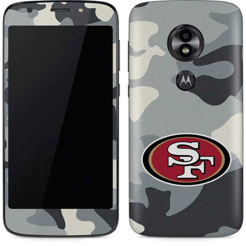 NFL San Francisco 49ers Camo Moto E5 Play Skin